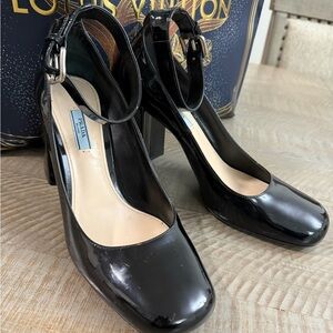 Prada Women's Glossy Black Heels